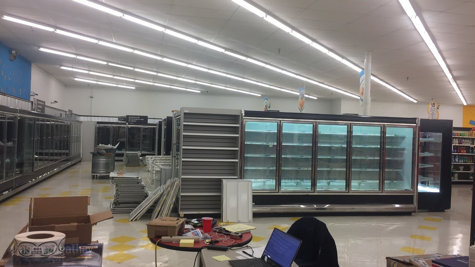 frozen section at a Wholesome Shopper Market