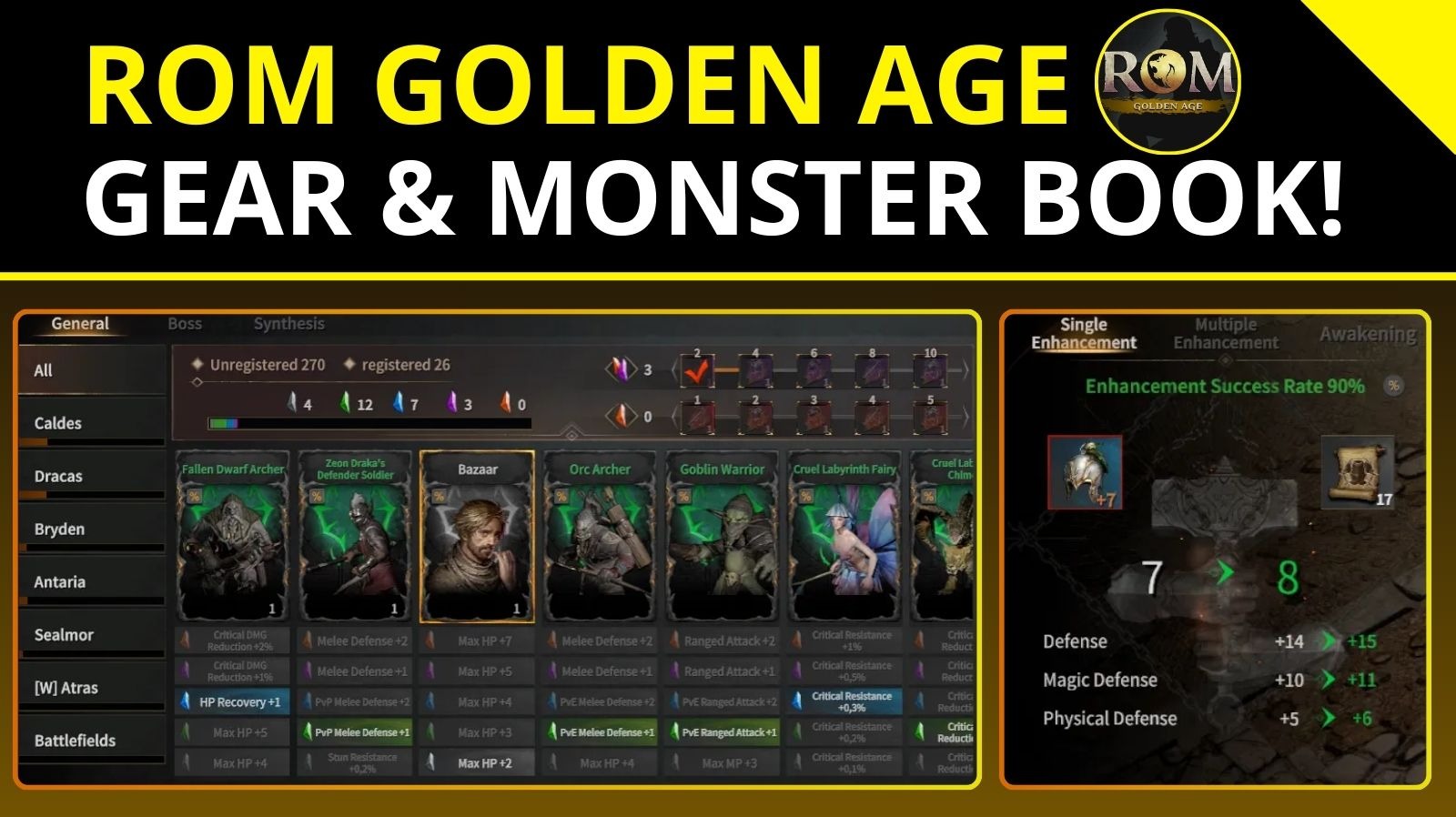 ROM Golden Age Boost Your Power with Gear &amp; Monster Book!