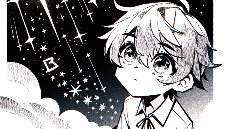 Looking up into the nighttime sky