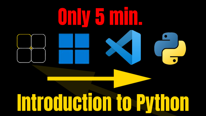 Introduction to Python, installation of the environment