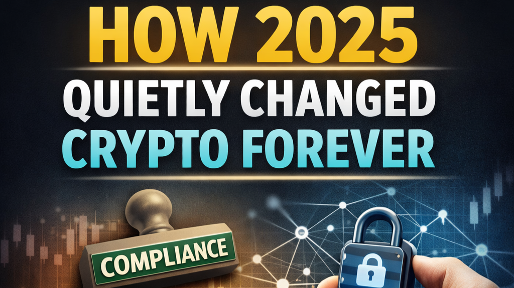 A clean, minimalist thumbnail showing how crypto changed in 2025.
