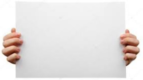 examining a blank sheet of paper
