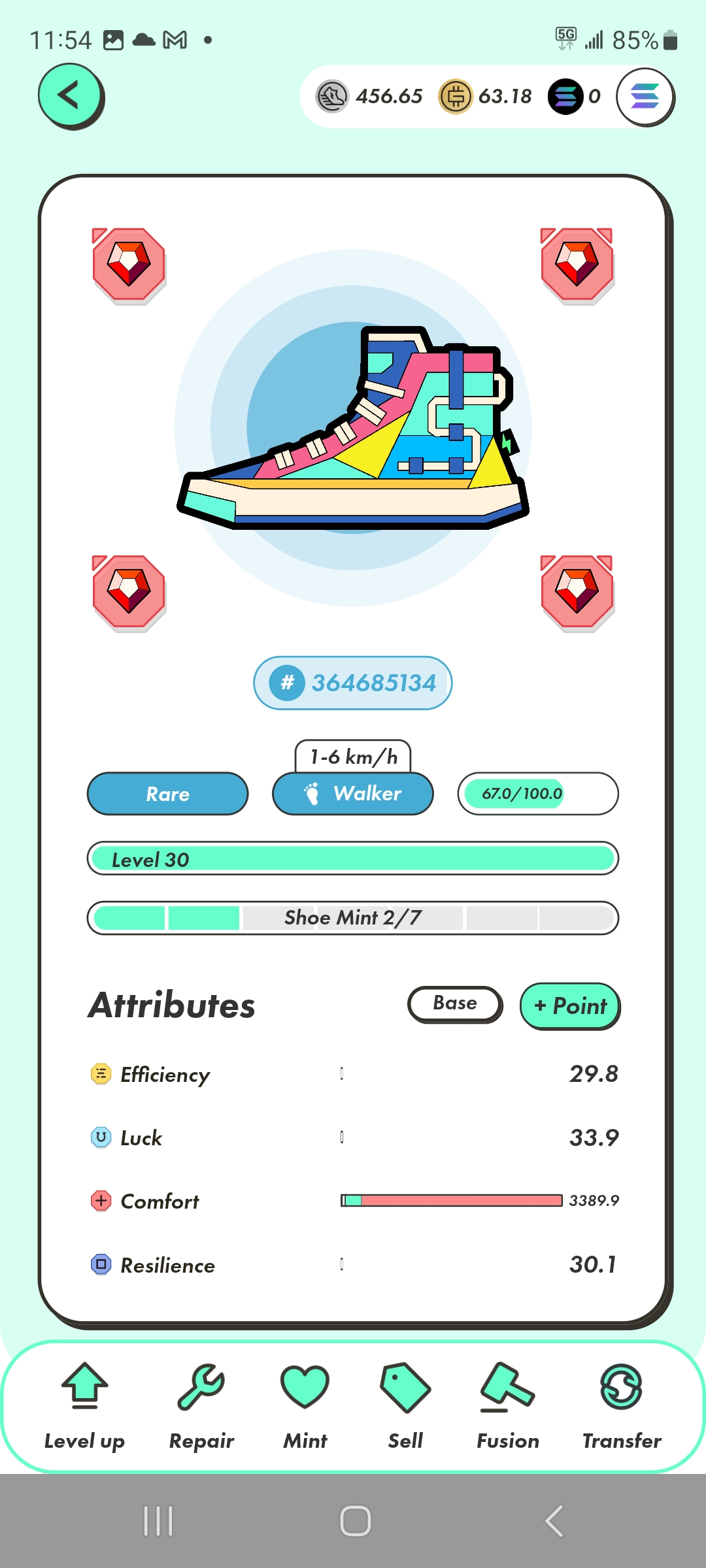 Stepn Update 3 4 Lvl 5 Comfort Gems 450+ Monthly!