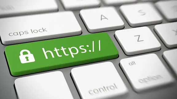 Keyboard with HTTPS in green     ....  image credit: sangfroidwebdesign.com
