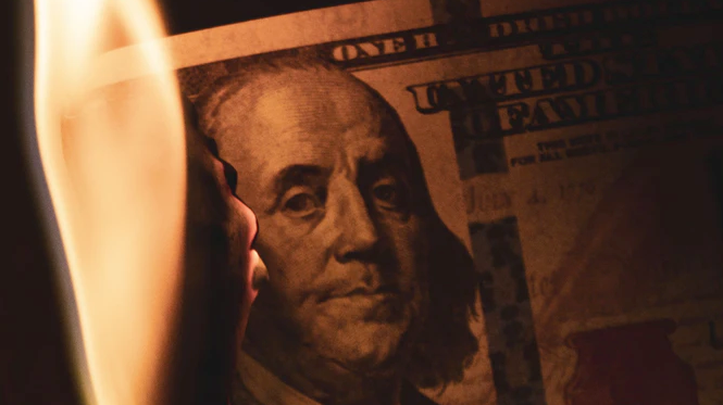 Money burning