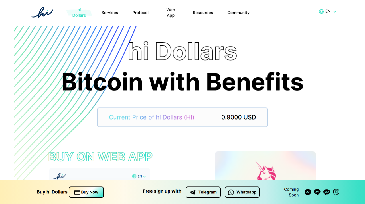 Hi Dollars Homescreen