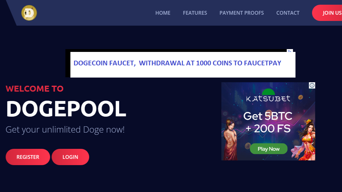 Get free Dogecoin at Dogepool