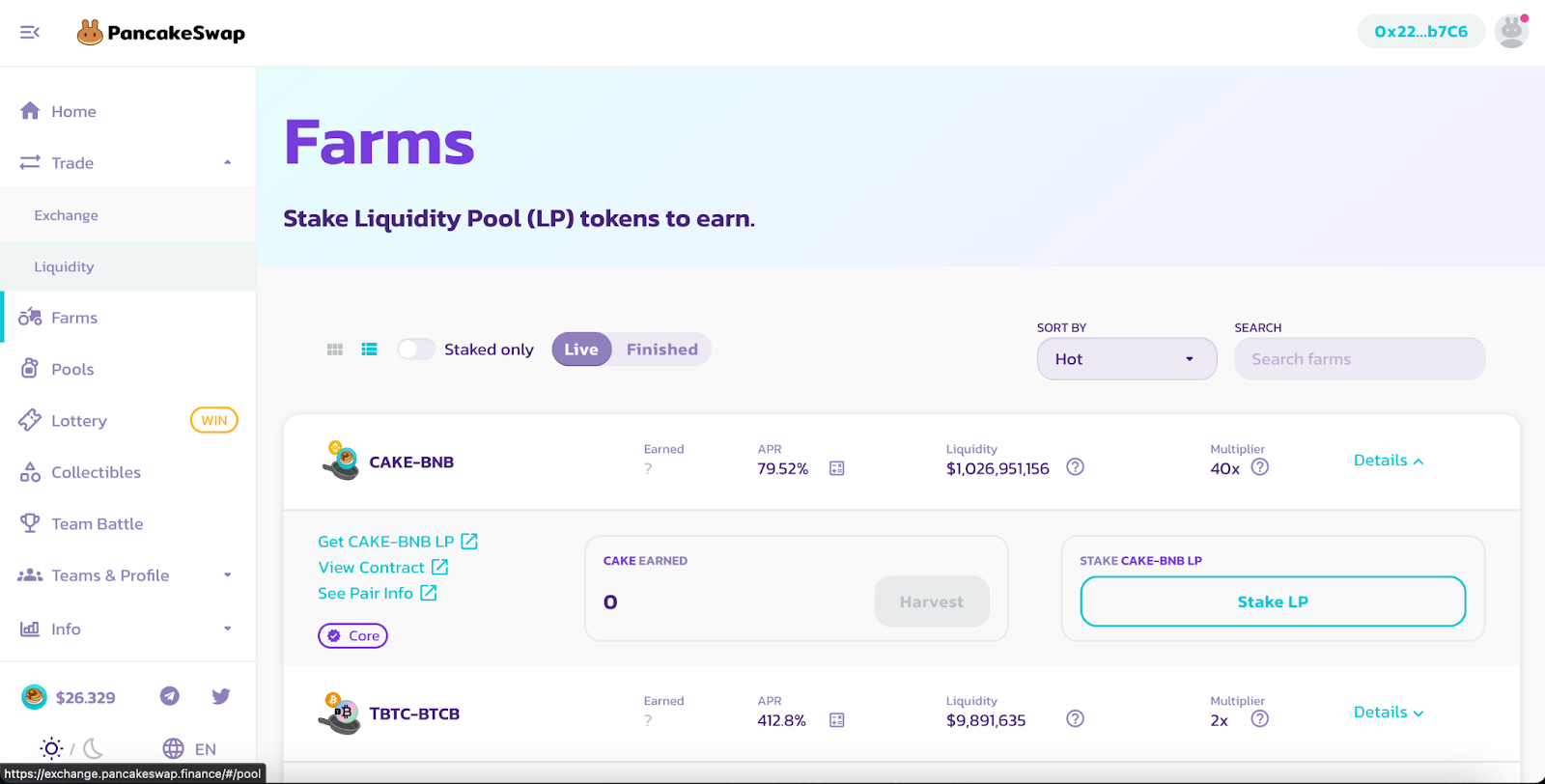 PancakeSwap v.2 How to Unstake Liquidity Pool