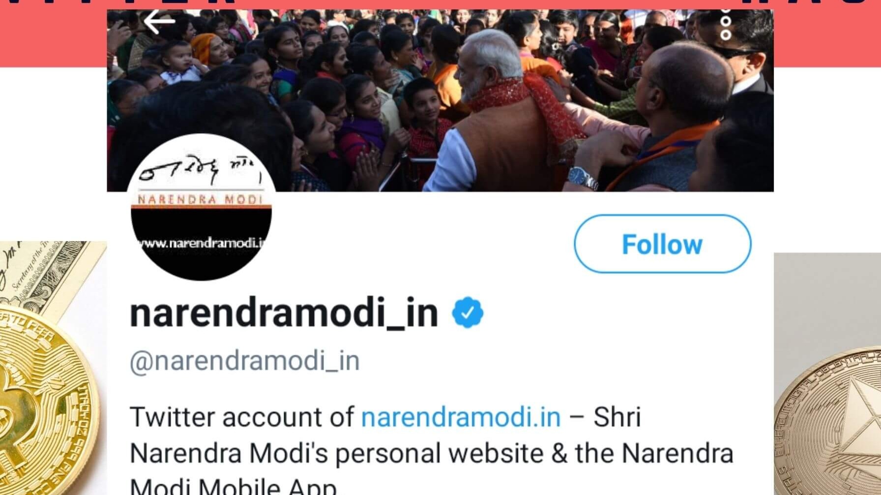 Indian PM Narendra Modi's website's  Twitter Handle Hacked