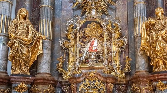 The Prague Jesuit, a miraculous statue in the Church of Our Lady of Victory in Prague