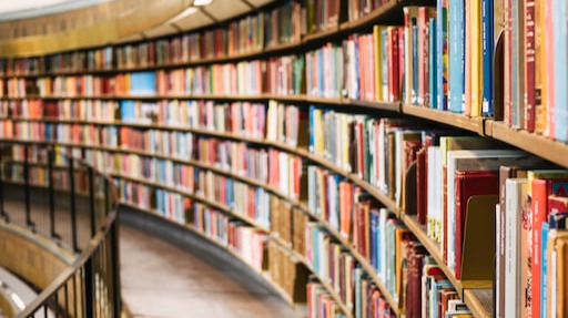 books on shelves