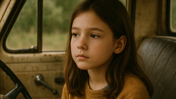 the girl in the truck