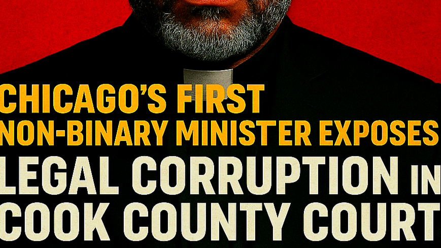 Symbolizing the Misgendering of Chicago’s First Op Non-Binary Minister Exposes Legal Corruption in Cook County Court History!