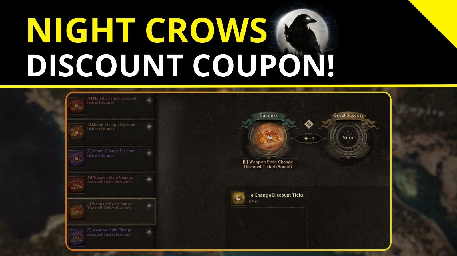 Night Crows New Item - Discount Coupon!