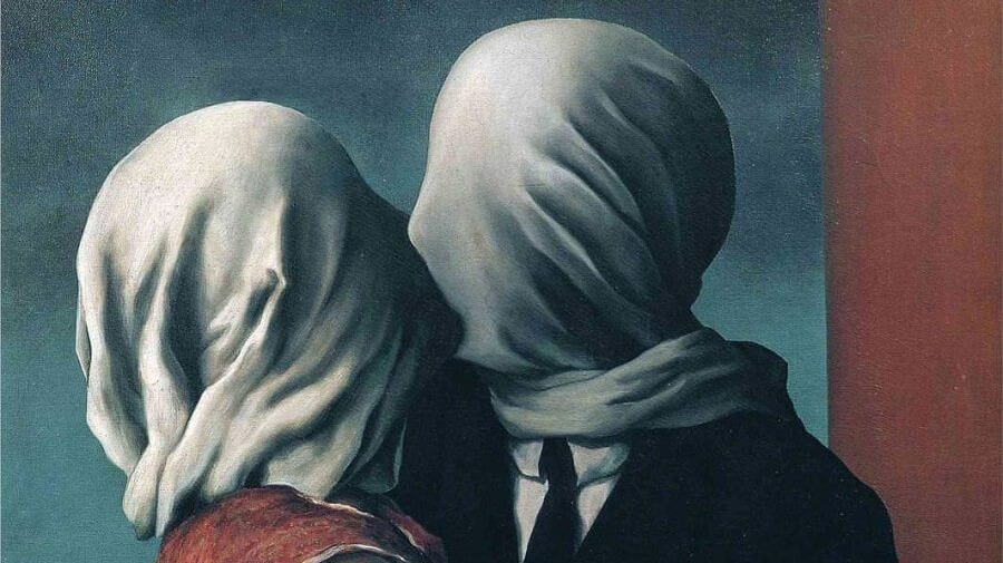 The Lovers II (1928), by Rene Magritte