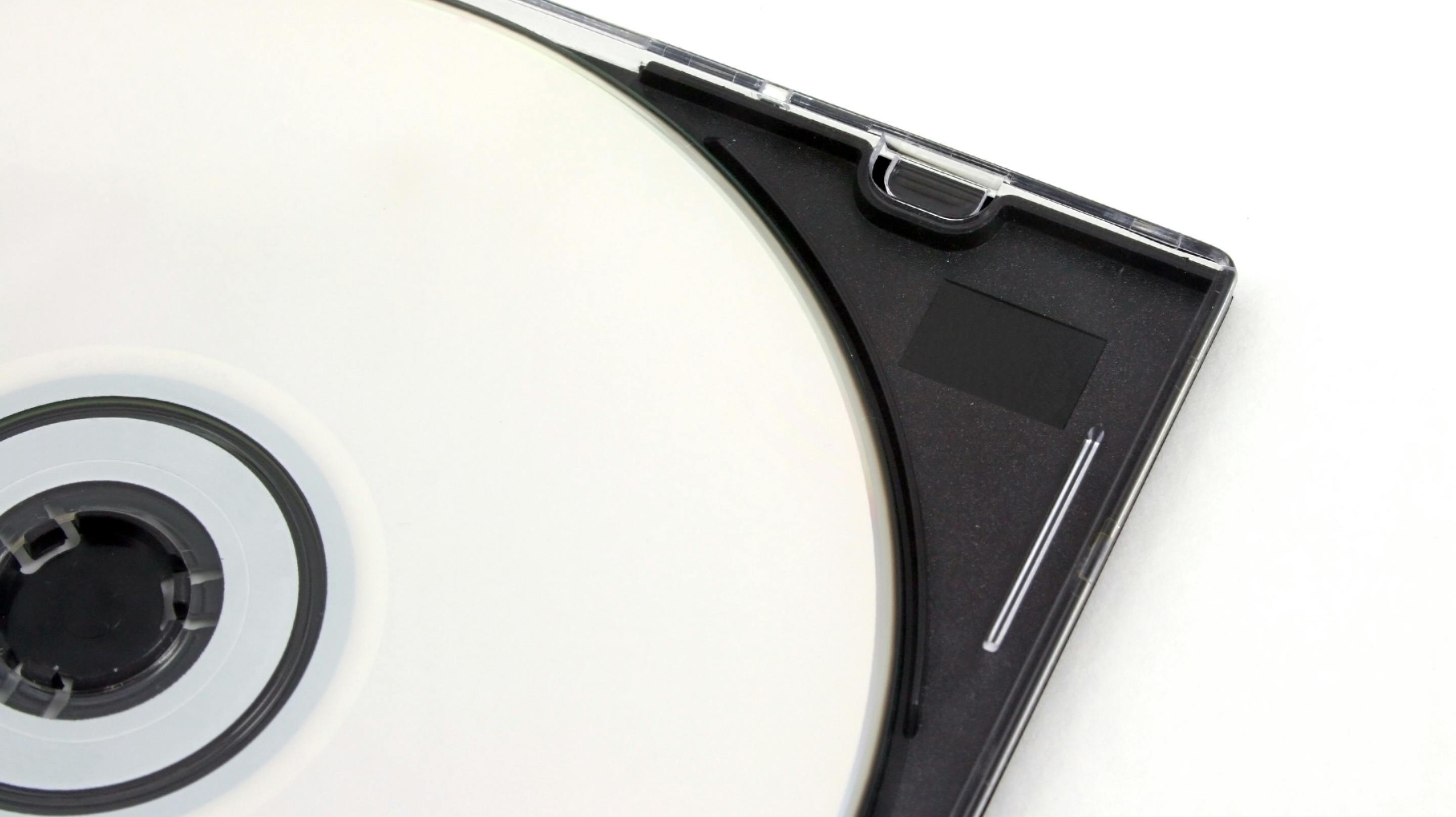 white compact disc
