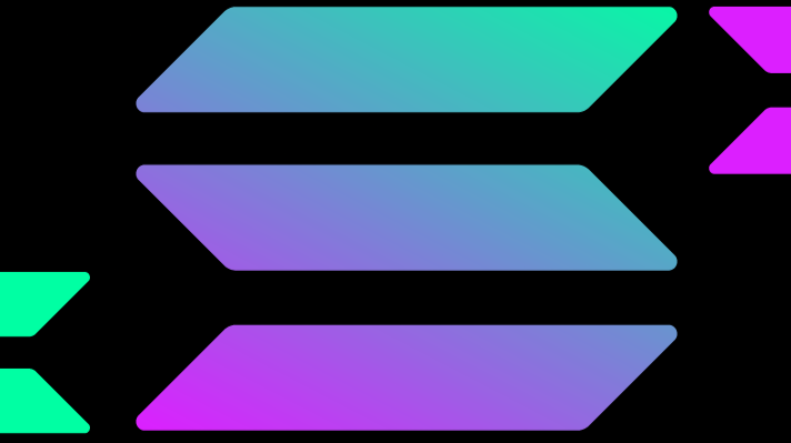 Solana S logo with green and violet gradient