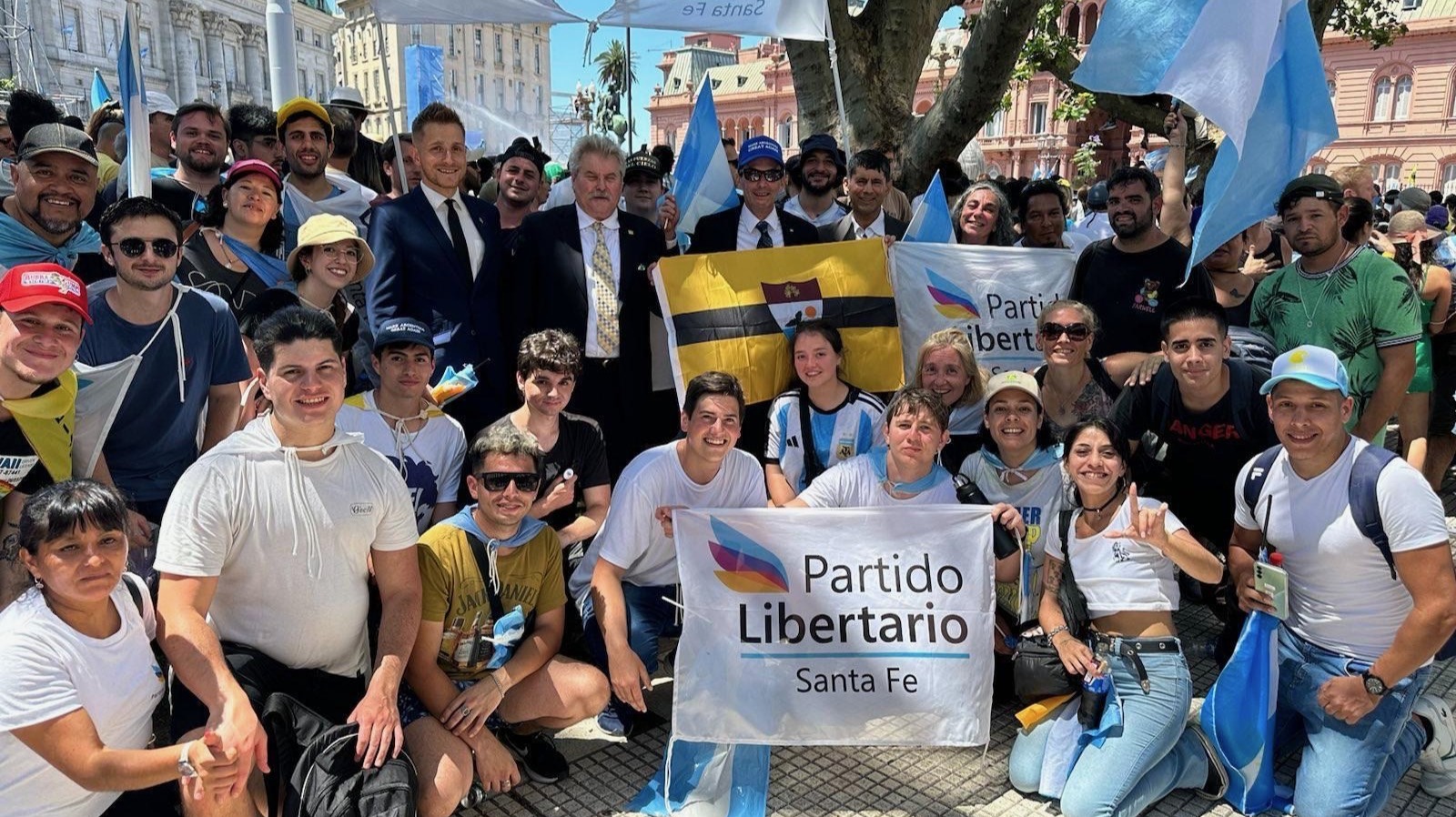 Liberlanders were welcomed with open arms by supporters of President Javier Milei during the ongoing inauguration festivities