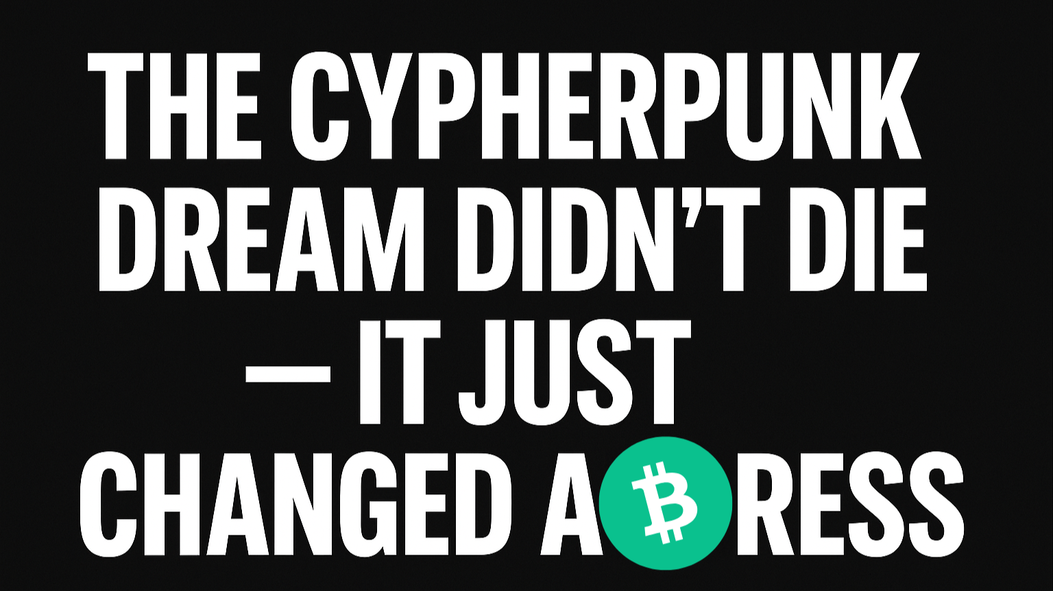 Cypherpunks Wanted Freedom, Not ETFs — BCH Still Gets It