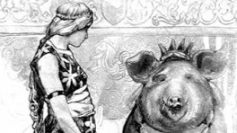 Sandy and the Pig Lady from "A Connecticut Yankee in King Arthur's Court"