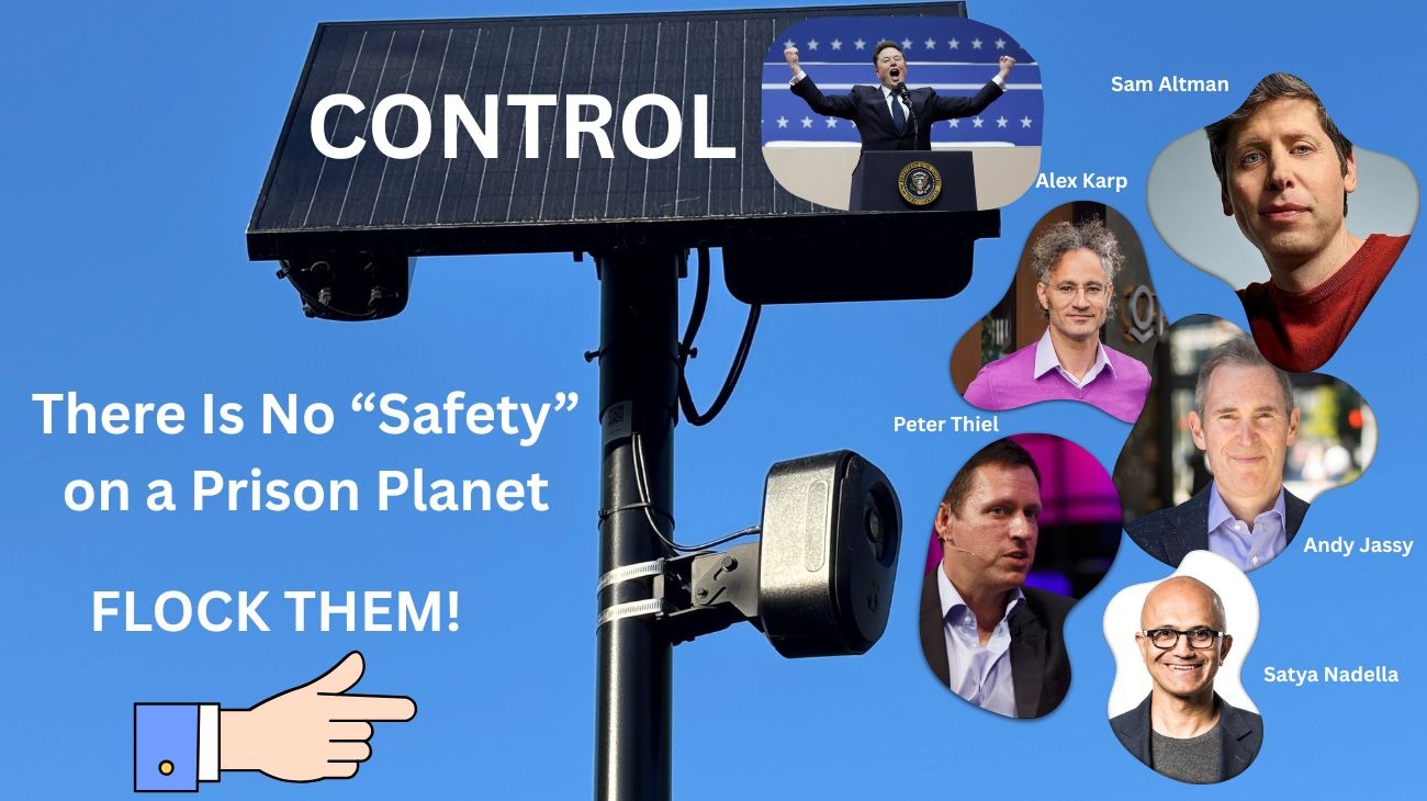 Technocrats being watched by their own Flock camera technology.