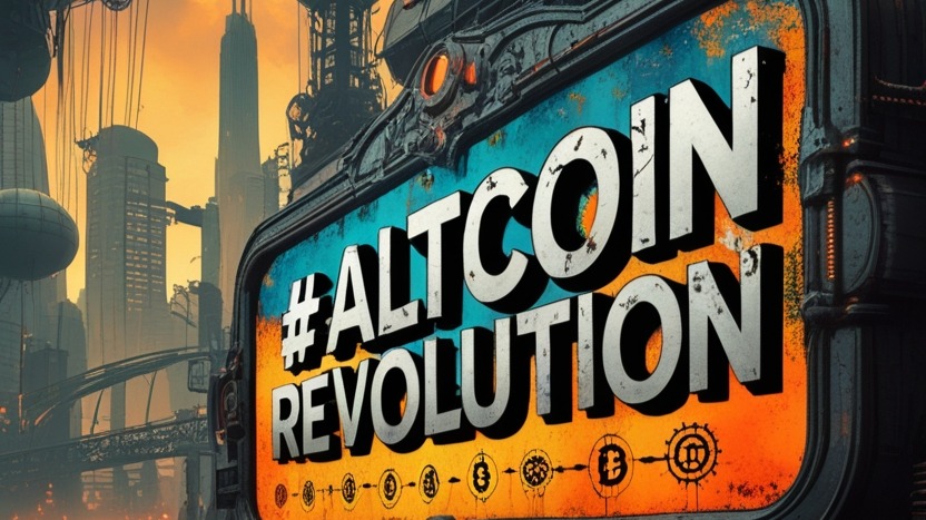 #AltcoinRevolution symbolizing a crypto community revolution.