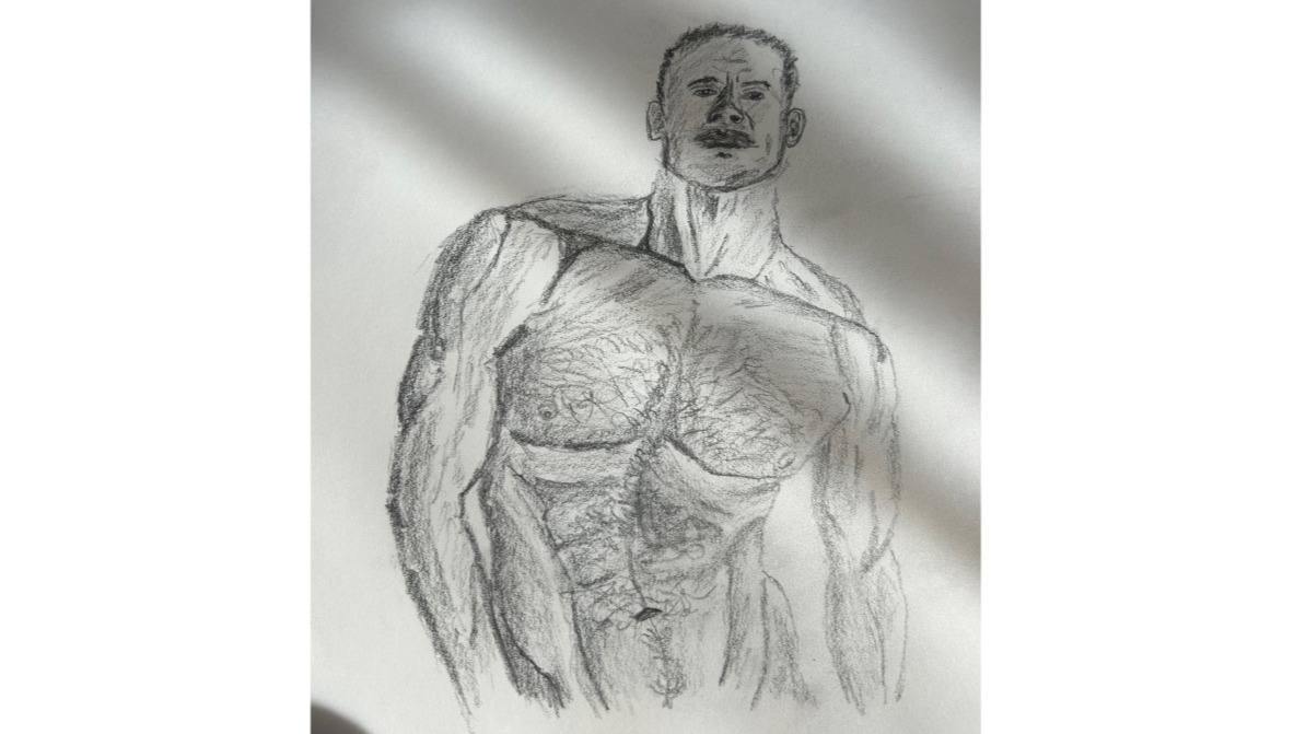 Cheyenne Jackson, #4B graphite pencil
